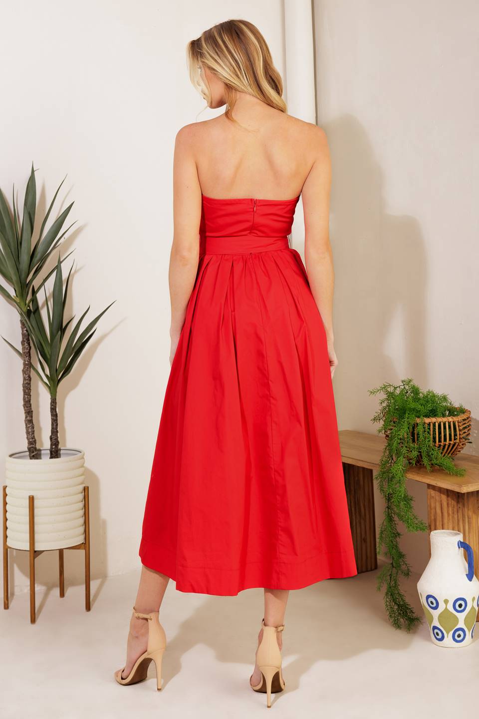 DAYS THAT FADE WOVEN MIDI DRESS Flying Tomato